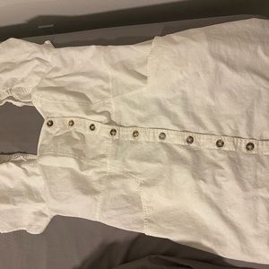 Madewell 14W linen-cotton puff-sleeve mini dress. Tags are off but never worn